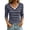 Navy, variant on Striped Tshirts Womens 3/4 Sleeve V Neck Casual Cute Tunic Shirt Loose Fall Spring Summer Clothes Navy, L