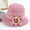 Light Violet, variant on Delayuji Bucket Hat for Women French Retro Woven Handmade Ruffled Bow Foldable Breathable Wide Brim UV Protection Summer Travel beach hat Daily Outdoor Hat