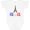 AA-White, variant on Inktastic France Eiffel Tower Flag in Text Boys or Girls Baby Bodysuit