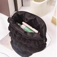 thumbnail image 2 of chaungfeng Cream Puff Pen Bag, Tool Storage Bag Makeup Bag Plush Makeup Pouch 1Pcs Large Capacity Makeup Bags Portable Zipper Soft Puff Travel Toiletry Bag, 7.5x2x3.1 Inch, 2 of 6