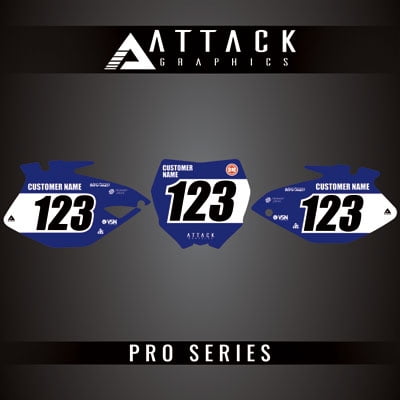 Attack Graphics Pro Series Number Plate Backgrounds for Yamaha YZ450F 2009