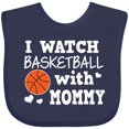 thumbnail image 3 of Inktastic I Watch Basketball with Mommy Boys Baby Bib, 3 of 4