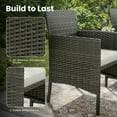 thumbnail image 5 of ELPOSUN 5-Piece Outdoor Rattan Patio Furniture Set, Conversation Chair with Side Table & Storage Ottoman for Small Balcony, Porch, Deck, Poolside, Black, 5 of 8