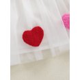 thumbnail image 7 of aturustex Little Girls Valentine's Day Overall Dress 1T-9T Toddler Baby 3D Heart Tiered Tulle Princess Dress Ruffled Puffy Drape Hem A-Line Dress Kids Fashion Cute Fairy Dress for Holiday Party, 7 of 7