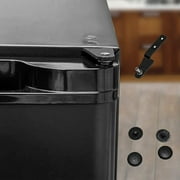 Smad Quiet 110V/12V Compact Refrigerator RV Truck Caravan Car Fridge Reversible Door 2.1 Cu ft Lock