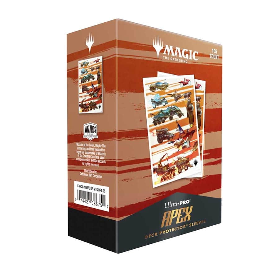 Ultra Pro: Magic The Gathering: Aetherdrift: 105ct Apex Deck Protector Sleeves Set Symbol: Finish Line Key Art