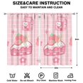 thumbnail image 2 of Nursery Curtains Boys Girls Kids Red Strawberry Fruits Print Pattern Window Drapes for Living Bedroom Playroom Room Decor Rod Pocket 52x84 Inch 2 Panels, 2 of 2