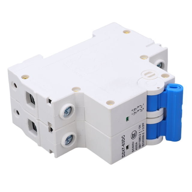 DC Miniature Circuit BreakerDC Circuit Breaker for Solar Panels Upgraded 2P 500V Photovoltaic Circuit Breaker Air Switch for Solar PV System Panels Grid