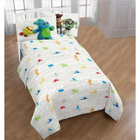 Disney Toy Story Woody & Friends: Boys Kids Full Comforter, Sheets, Sham + BONUS TOSS PILLOW (7