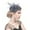 Gray, variant on Ongmies Flower Mesh Fascinator Headband with Feathers for Women, Yellow