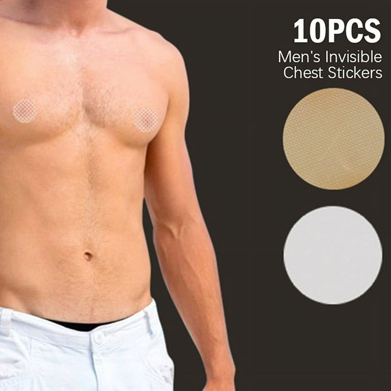 DOWILIN 10PCS Men Nipple Cover Invisible Breast Lift Bra Running Protect  Nipples Sticker