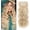 Dirty Blonde, variant on Clip in Hair Extensions, 4 count Blonde Hair Extensions 24" Thick Long Beach Waves hair extensions HE003 Invisible Lace Weft  Soft Hairpieces for Women -  Blonde
