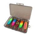 thumbnail image 2 of 5 cucharas de pesca, spinnerbaits, aparejos de metal con anzuelos, señuelos de pesca duros 4G 46 cm 52 cm 57 cm, 2 of 9