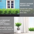 thumbnail image 5 of PULLIMORE 2 Pcs Artificial Boston Fern Grass Green Plastic Lifelike Foliage Bush Plants for Indoor Garden Patio Porch Window Home Decor (17.7 inch), 5 of 10