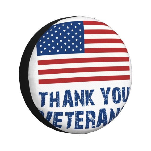 Balery Thank You Veterans Cubiertas para Neumáticos - Protector Resistente para Neumáticos de Camioneta, SUV, Remolque, Camper y RV-16 inch