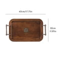 thumbnail image 2 of Wooden Rectangular Storage Tray Food Service Tray Fruit Bread Tea Set Tray Table Top Storage Tray, 2 of 8