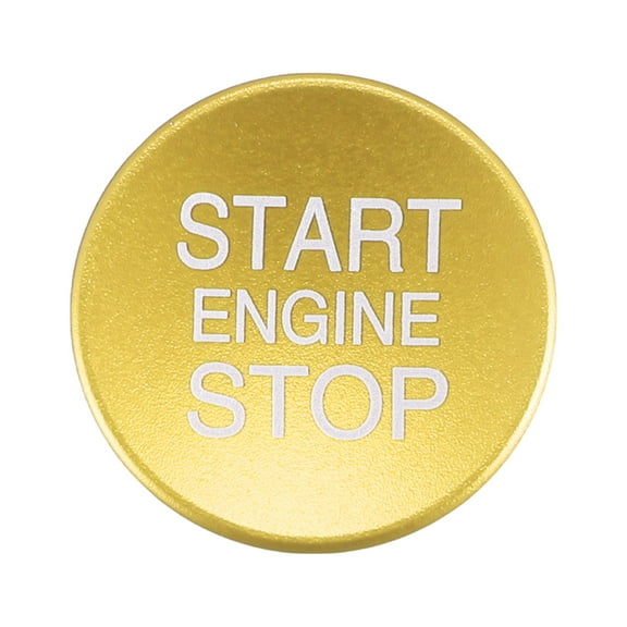 Unique Bargains Engine Start Stop Ignition Button Cover Sticker for Alfa Romeo Giulia Stelvio 2017-2021 Gold Tone