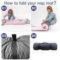 thumbnail image 5 of KAINSY Custom Toddler Nap Mat for Daycare Cot Bedding - Baby Owl Theme Nap Mats with Pillow Blanket, Preschool Kindergarten Children Sleeping Bag with Custom Name, 5 of 8