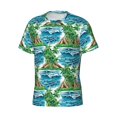 thumbnail image 3 of Rocae Hawaii Palms for Men's Moisture-Wicking Crew Tee - T-Shirt for Sports, Outdoor Activities, and Casual WearLarge, 3 of 9