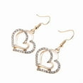 thumbnail image 5 of 3 Pcs Set Heart Shaped Jewelry Set Of Earrings Pendant Necklace For Women Exquisite Fashion Rhinestone Double Heart Jewelry Set, 5 of 11