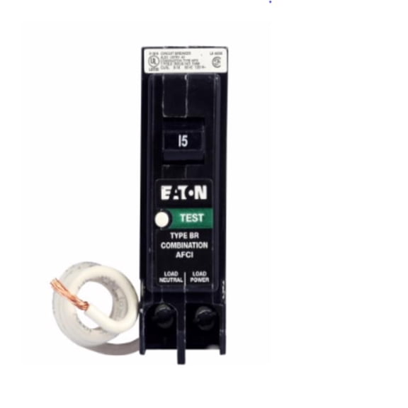 Eaton Combination AFCI Circuit Breaker Type BR - 15 Amp, Single Pole