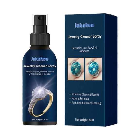 Professional Jewelry Cleaner Spray 50ml or 100ml Safe Non-Toxic Formula for Silver Platinum Restoration