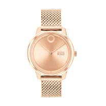 Movado 3600983 Rose Gold Dial Rose Gold Stainless Mesh Bracelet Womens Watch