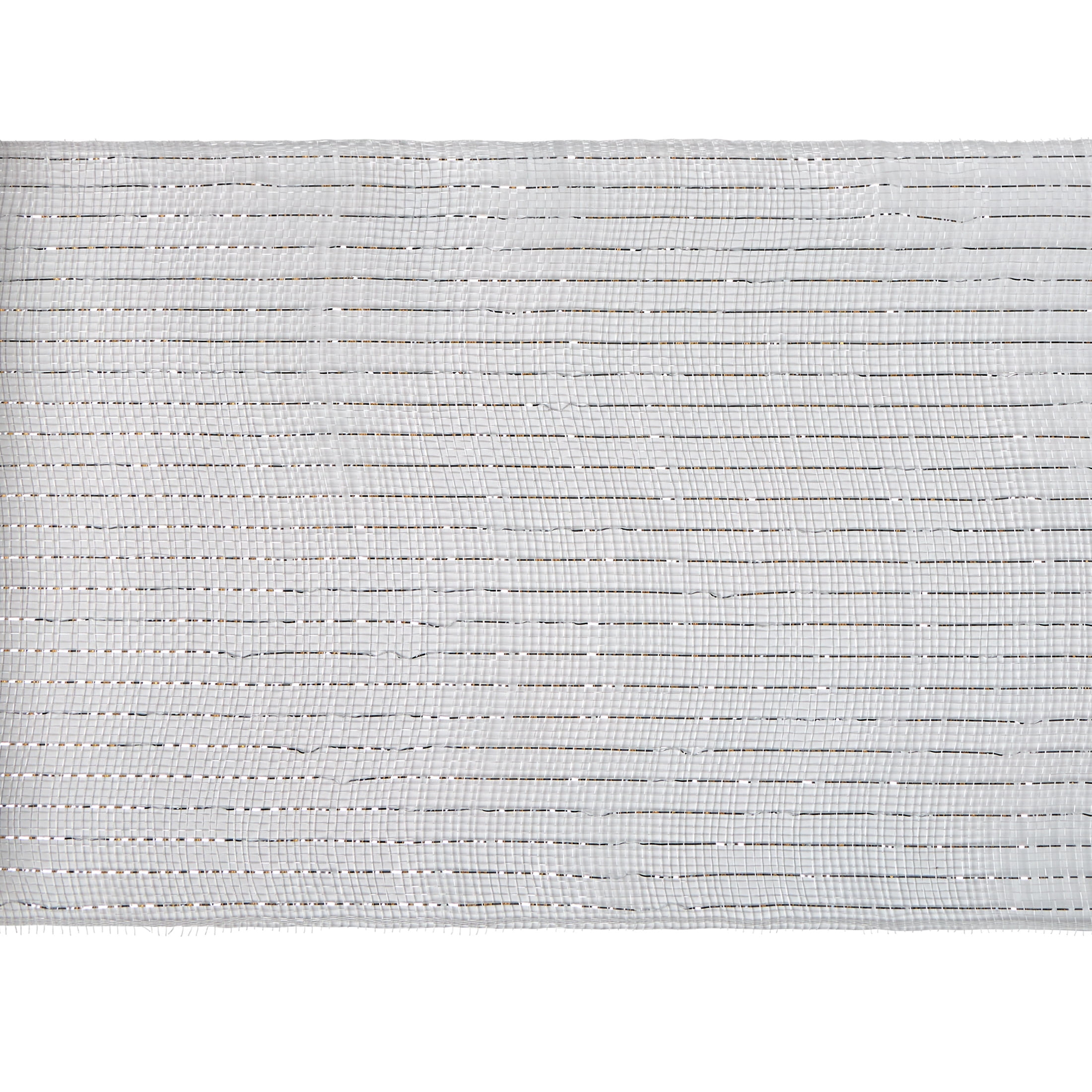 SIMPLICITY MESH WHT/SIL 10IN 10Y, PREFECT FOR WREATHS AND DECORATING