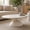 Cream, variant on Lucky Coffee Table 47.2" Cream, Sculptural Fiberglass Table with Matte Finish, Minimalist Scandinavian Low Coffee Table, Designer-Inspired Pebble Base Center Table for Modern Living Room & Apartment