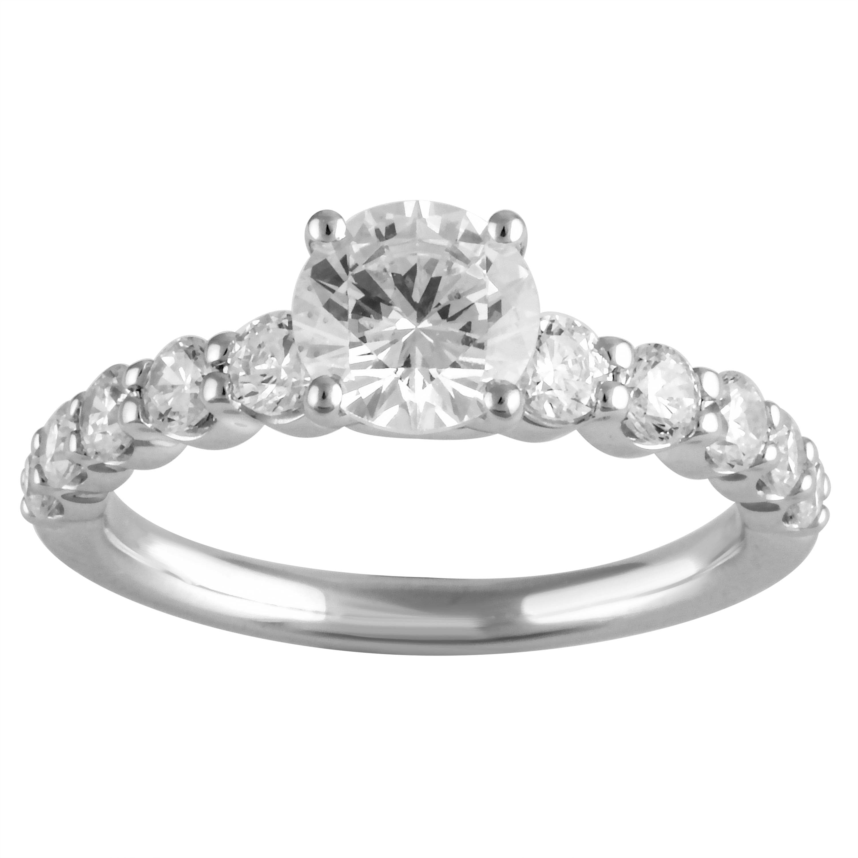 Unique Moments 3.00 Ct Round Lab Grown Diamond Engagement Ring in 10K for Women (HI-SI/I1) for Women