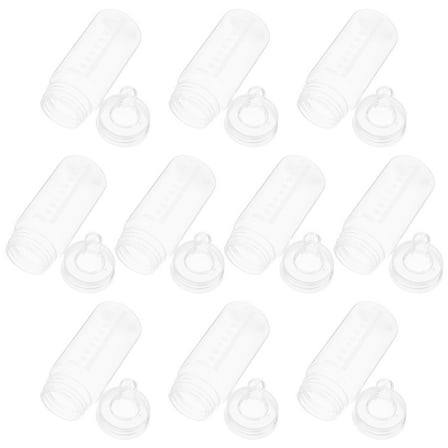 OUNONA 10pcs 100ml Disposable Baby Bottles With Scale For Newborns Feeding Clear Milk Bottle Ideal For Travel Breastmilk Storage And Feeding