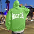 thumbnail image 2 of sususu Hoodies for Men Graphic Letter Print Hoodie Sweatshirt For Stylish Comfort And Everyday Wear,Green,XL, 2 of 6