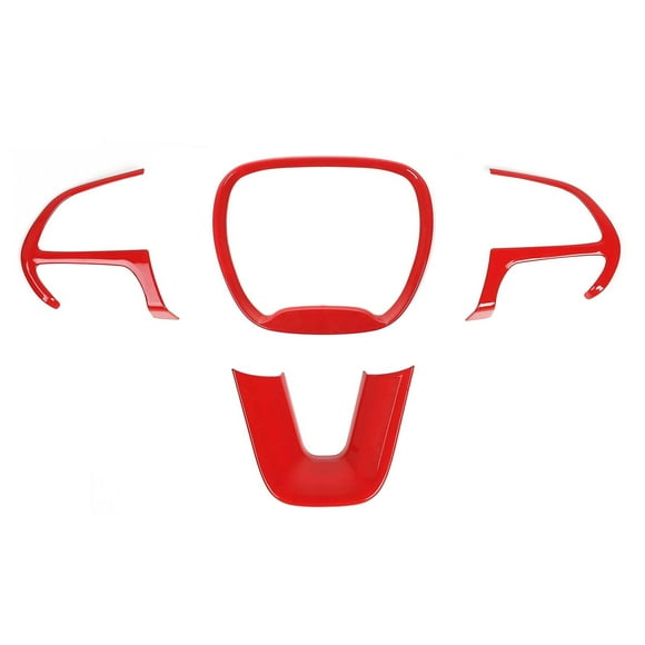 Voodonala Dispositif de Contrôle Automobile Couverture Garniture pour 2015-2023 Dodge Challenger Chargeur Durango pour 2014-2023 Jeep Grand Cherokee SRT8 ABS Rouge 4pcs
