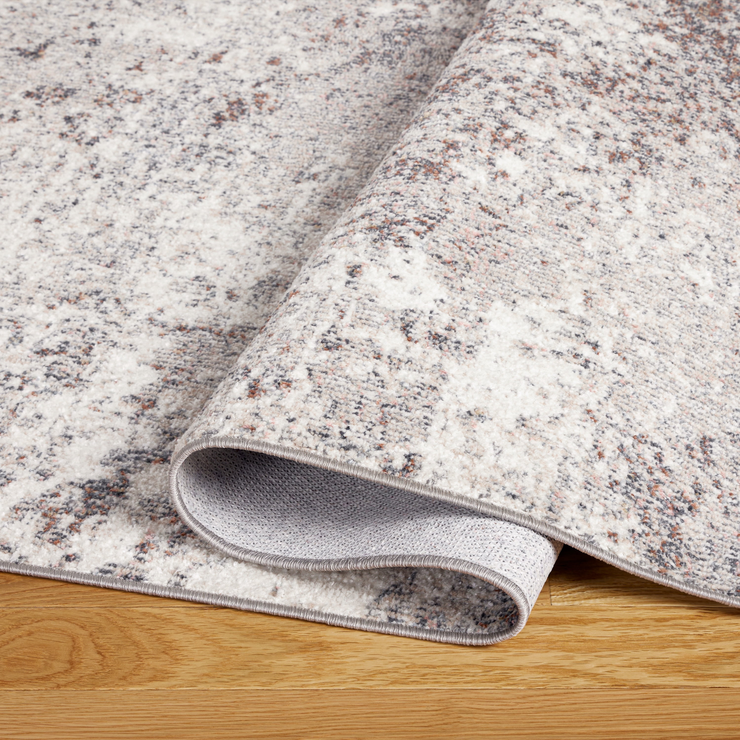 TOWN & COUNTRY EVERYDAY Rein Abstract Cloud Everwash® Washable Runner Area Rug with Non-Slip Backing, Pet Friendly Rug, Grey, 1'9"x7'2"