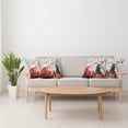 thumbnail image 4 of Ambesonne Christmas Throw Pillow Cover 4 Pack, Winter Orchid Stone, 20", White Black Pink, 4 of 7