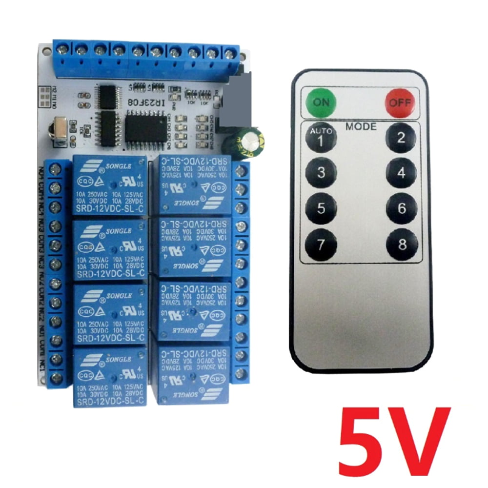 New 1/8 Channel infrared remote control switch Relay multi-function 5/12v LED 