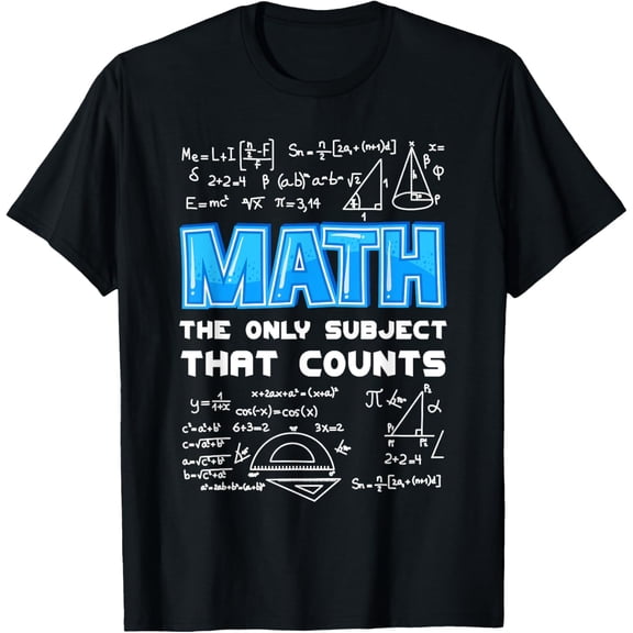 Exquisite and comfortable-Math The Only Subject That Counts Shirt Funny Math Teacher T-Shirt