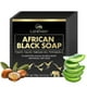 thumbnail image 1 of African Black Soap, Raw African Black Soap for Face and Body, 100% Pure Handmade Natural Bar Soap for Acne, Dark Spots & Oily Skin, Face & Body Wash, 1 of 5