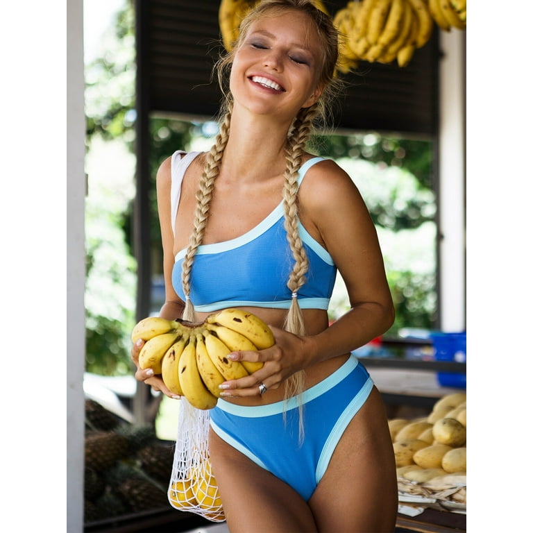 Walmart blue deals bathing suits