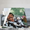 thumbnail image 2 of Super Soft Flannel Throw Tom Selleck Blanket Soft Cozy Fleece Merchandise for Sofa Bed 60"X50", 2 of 6