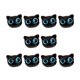 thumbnail image 2 of 10 cuentas espaciadoras con forma de cabeza de gato, hechas a mano, para manualidades, cuentas sueltas, diseño de gatito. Ojos azules negros, 2 of 9