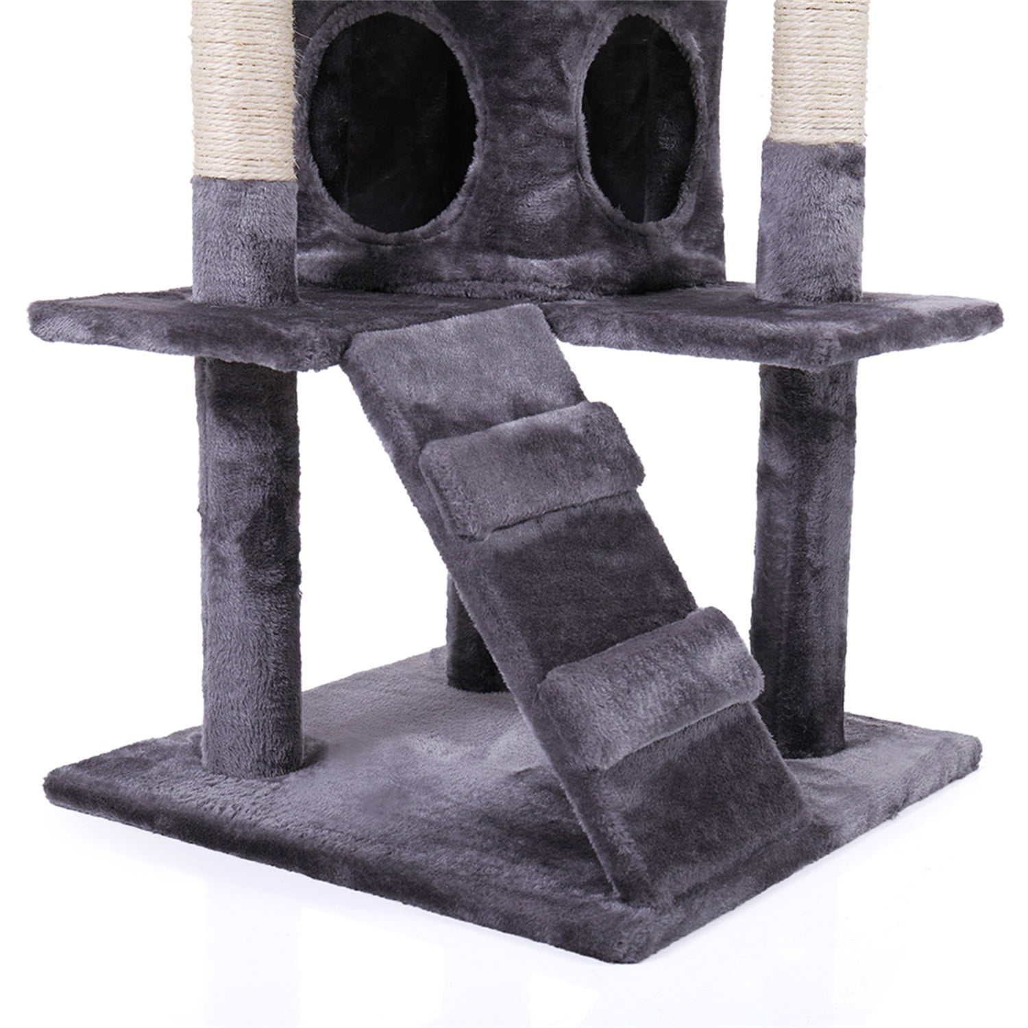 Veryke 60" Cat Tree, Cat Tower with Scratching Posts Dangling Ball and Ladder, Cat Condo for Kittens Cats and Pet, Multi-Level Climber Activity Centre, Gray Veryke 60" Cat Tree, Cat Tower with Scratching Posts Dangling Ball and Ladder, Cat Condo for Kittens Cats and Pet, Multi-Level Climber Activity Centre, Gray