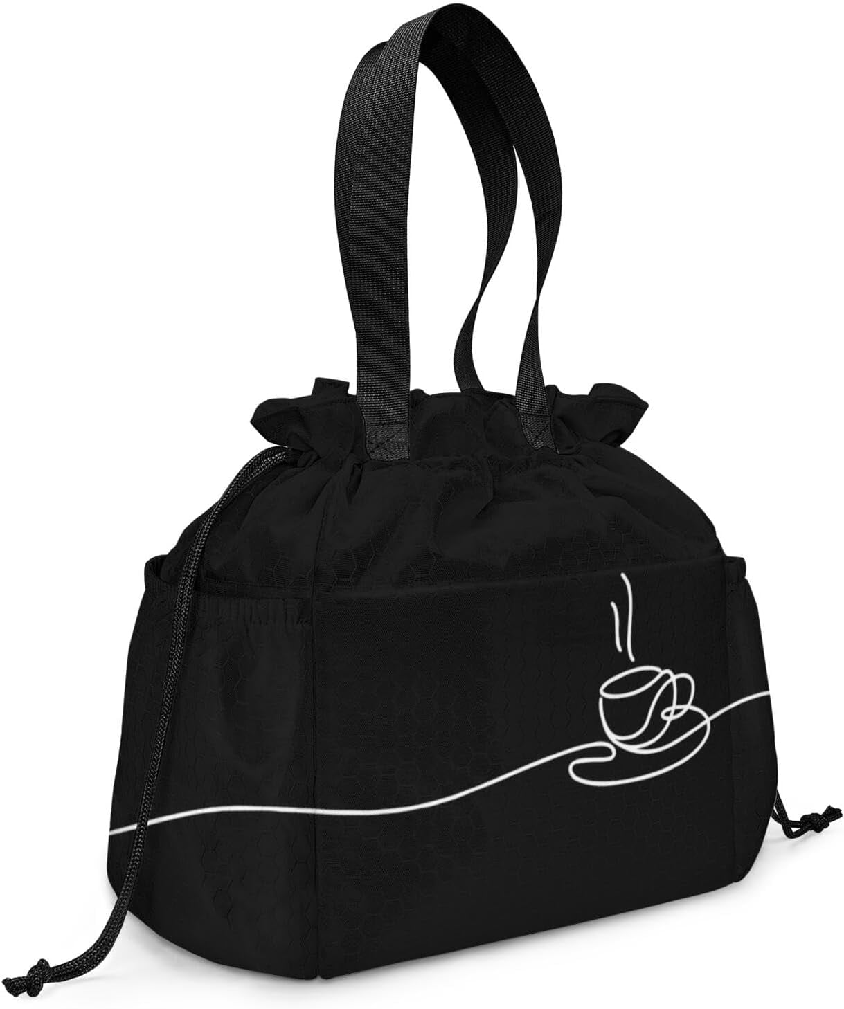 Lunch Bag for Women Insulated Womens Drawstring Lunch Bag for Work, Stain-Resistant Large Lunch Box for Women with Containers, Cinch Closure Cromwell Bag Black Man Reusable Lunch Bag Office