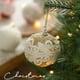 thumbnail image 3 of Bolas navideñas de tela colorida - adornos colgantes de árbol de 8 cm con cinta, set de 6 colgantes navideños, 3 of 4