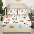thumbnail image 3 of Erosebridal Girls Butterfly Bed Sheets Set Full Size, Fall Pumpkin Bedding Set, 4-Piece Eucalyptus Decor, Breathable, 3 of 6