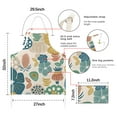 thumbnail image 7 of Beige Pioneer Flower and Leaf Pattern Apron-Garden Aprons for Women with Pockets-Cotton Linen Waterproof Kitchen Cooking Gardening Aprons Adjustable for Kitchen,Cooking,BBQ and Salon 33x27 Inch, 7 of 7