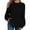 Black, variant on Womens Sweaters Plain Fall and Winter Pullover Long Sleeve Brown Soft Round Tops for Women Soft