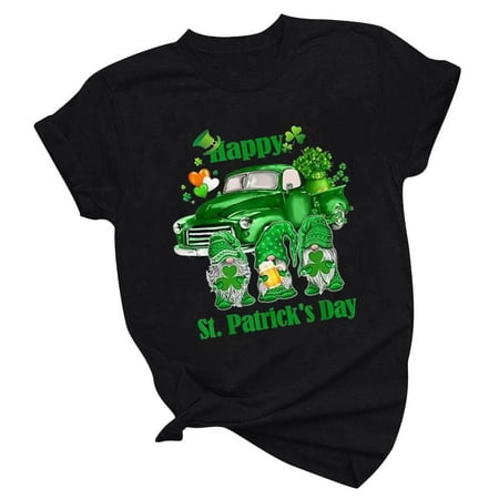 

Mrat Womens Tops And Blouses Short Sleeve Round-Neck Blouses & Shirts Ladies Shirt Tees Funny Cute Short Sleeve T Shirt Gift Tops Blouse Gift For Couples Bustier Tops For Female