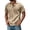 Khaki, variant on Breeze Capri Polo Shirt for Men Summer Short Sleeve Waffle Shirt Classic Collared Golf Polo Shirt