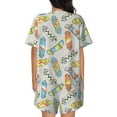 thumbnail image 3 of Bixox Women's Skateboard Printed Pajama Set 2 Piece Lounge Set Top and Shorts Soft Pajamas, Shorts with Pockets, 3 of 7